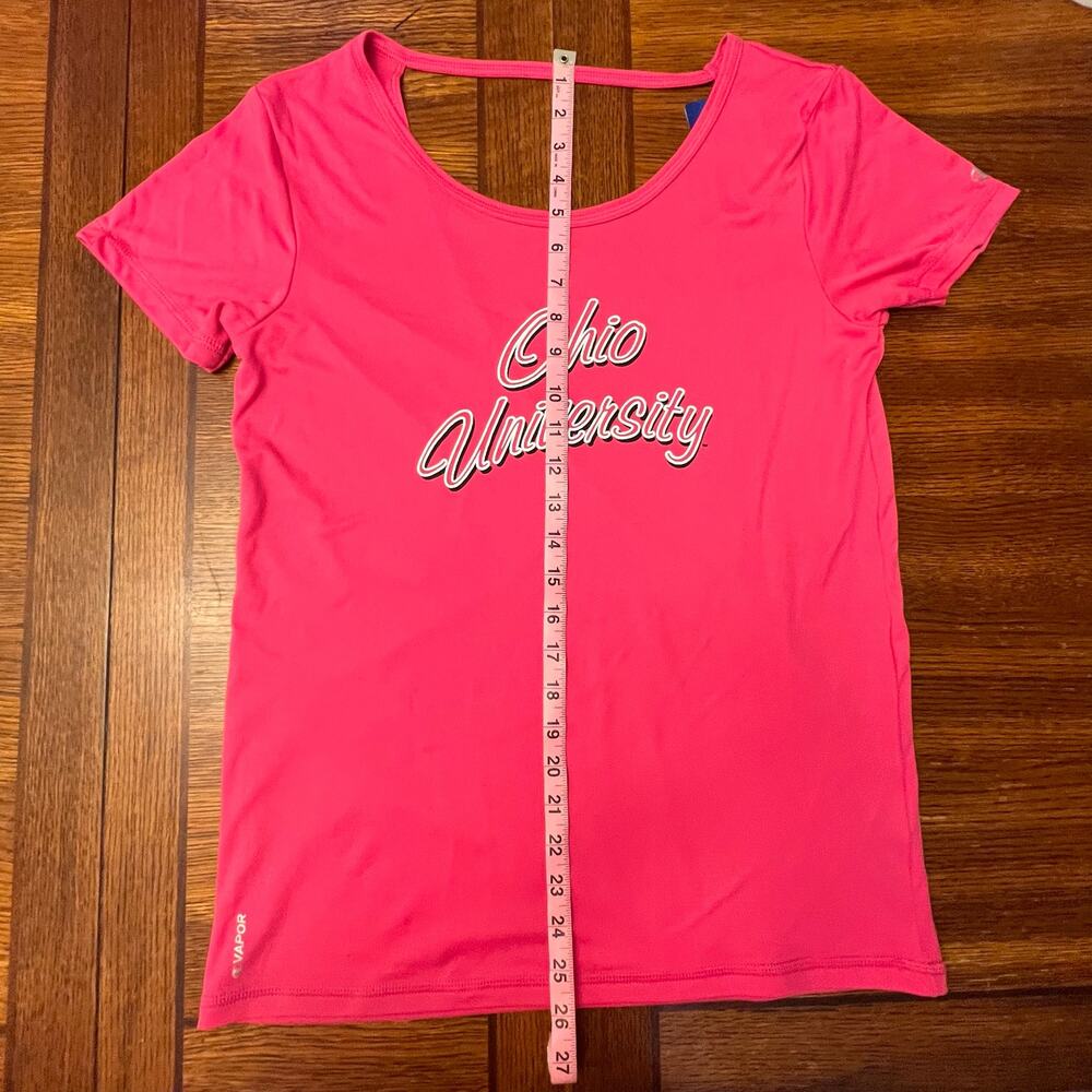 NWT Champion Powertrain Hot Pink OU Ohio University Back Cut Out Shirt Medium - Picture 9 of 9
